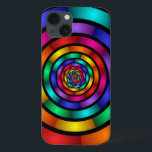 Runde und psychedelische Fraktal Kunst iPhone 13 Hülle<br><div class="desc">Ein hypnotisierendes Kunstwerk voller leuchtender Farben.</div>
