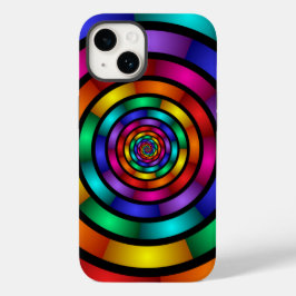 Runde und psychedelische Fraktal Kunst Case-Mate iPhone 14 Hülle