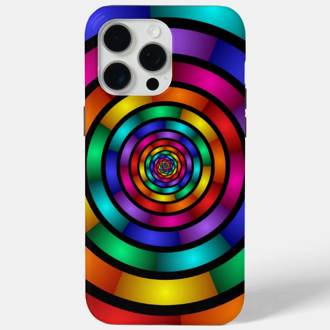 Runde und psychedelische Fraktal Kunst Case-Mate iPhone Hülle (Rückseite)