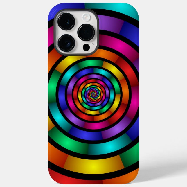 Runde und psychedelische Fraktal Kunst Case-Mate iPhone Hülle (Rückseite)