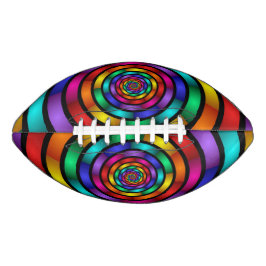Runde und psychedelische Fraktal Kunst Football