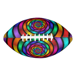 Runde und psychedelische Fraktal Kunst Football