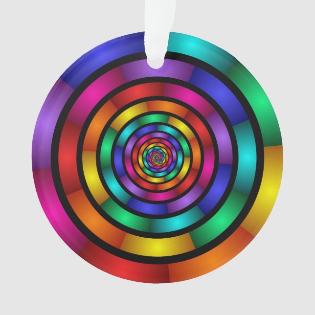 Runde und psychedelische Fraktal Kunst Ornament (Vorderseite)
