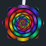 Runde und psychedelische Fraktal Kunst Ornament Karte<br><div class="desc">Ungewöhnliches hypnotisierendes Fraktal-Muster. Design für Ihre Papierschmuck und mehr.</div>