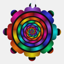 Runde und psychedelische Fraktal Kunst Ornament Karte