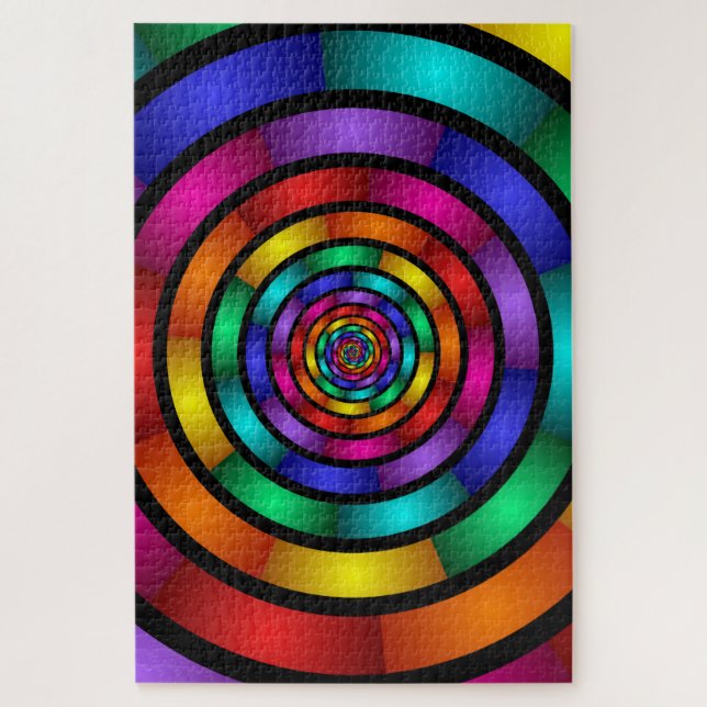 Runde und psychedelische Fraktal Kunst Puzzle (Vertikal)