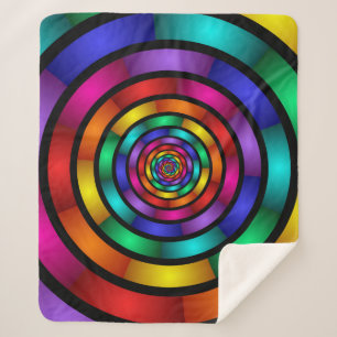 Runde und psychedelische Fraktal Kunst Sherpadecke