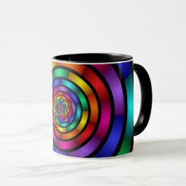 Runde und psychedelische Fraktal Kunst Tasse