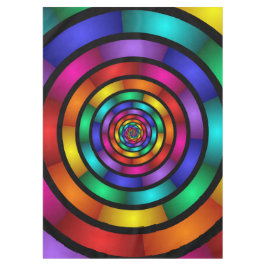 Runde und psychedelische Fraktal Kunst Tischdecke