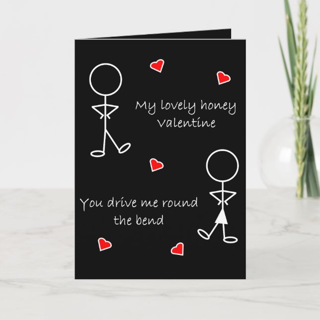 Runde Valentine Feiertagskarte (Vorderseite)