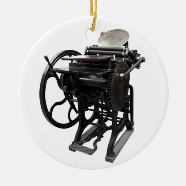 runde Verzierung des Briefbeschwerers 1888 Keramik Ornament (Vorne)