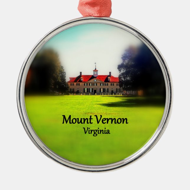 Runde Verzierung Mount Vernons Ornament Aus Metall (Vorne)