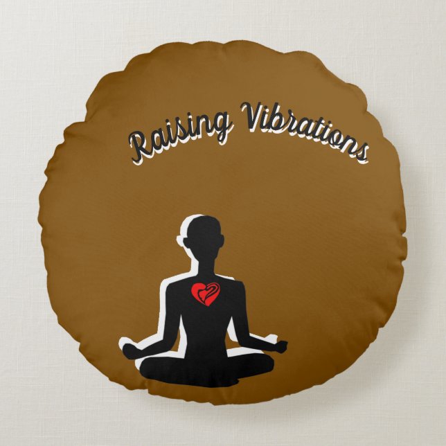 Runde Vibrationen Pillow Rundes Kissen (Vorderseite)