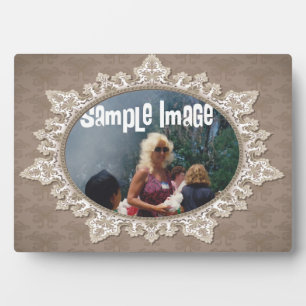 Runde Vintage Spitzen Kunst, Dichtung und Musik Fotoplatte