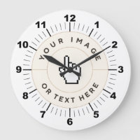 Runde Wall-Uhr 10.75" - Benutzerdefiniert (Bild/Te