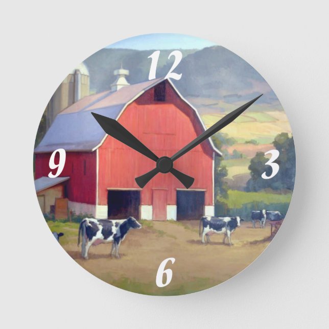 Runde Wall-Uhr/Bauernhof Wanduhr (Vorderseite)