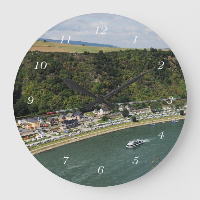Runde Wanduhr An der Loreley im Mittelrheintal (Vorderseite)