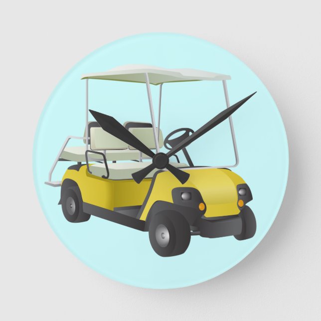Runde Wanduhr des Golfmobils (Vorderseite)