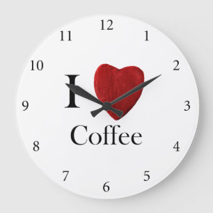 Runde Wanduhr I Liebe Kaffee