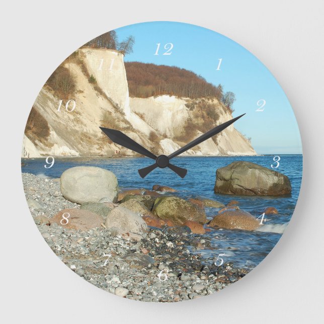 Runde Wanduhr Kreidefelsen auf Rügen (Vorderseite)