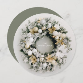 Runde Weihnachtsfeier Vielen Dank Feiertagskarte