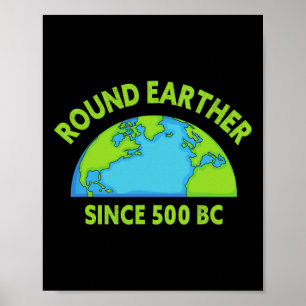 Runde Wissenschaft glaubt, dass die Erde am Anfang Poster
