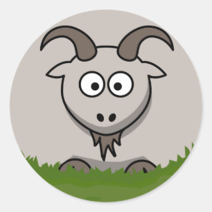 Runde Ziege Runder Aufkleber