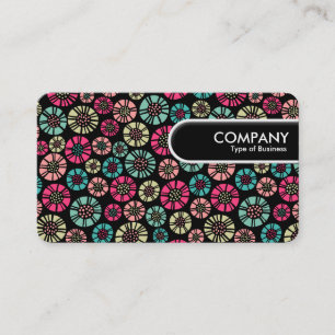 Runded Edge Tag - Abstrakte Blume 031023