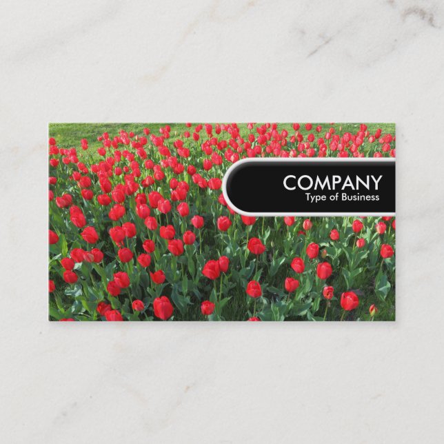 Runded Edge Tag - Bed of Red Tulips 01 (Vorderseite)