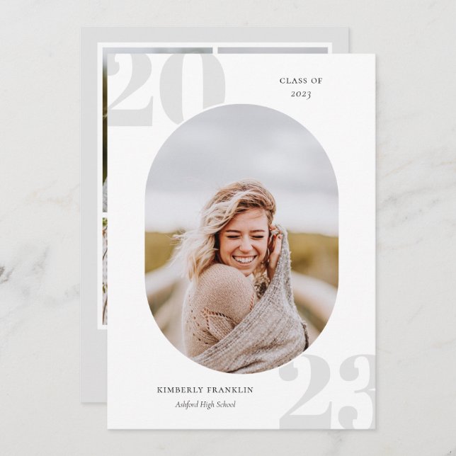 Runded Foto Frame Abschluss der Senior-Klasse (Vorne/Hinten)