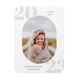 Runded Foto Frame Abschluss der Senior-Klasse Magnet