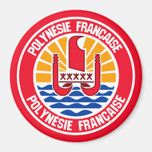 RundEmblem der französischen Polynesien Magnet