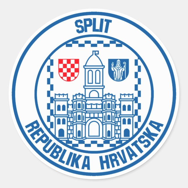 RundEmblem teilen Runder Aufkleber (Vorderseite)