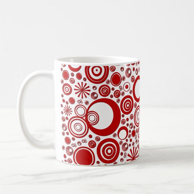Runden, Red-White-Kaffee-Tasse Tasse (Links)