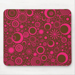 Runden, rosa-braune Computermäuse-Pad Mousepad
