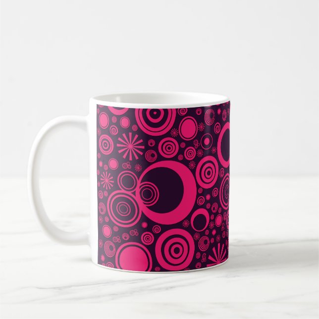 Runden, rosa-Lila Kaffee-Tasse Kaffeetasse (Links)