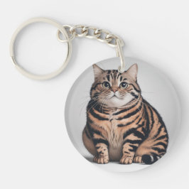 Runder Acrylkatzenrunder Schlüsselanhänger