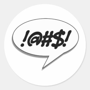 !@#$! RUNDER AUFKLEBER