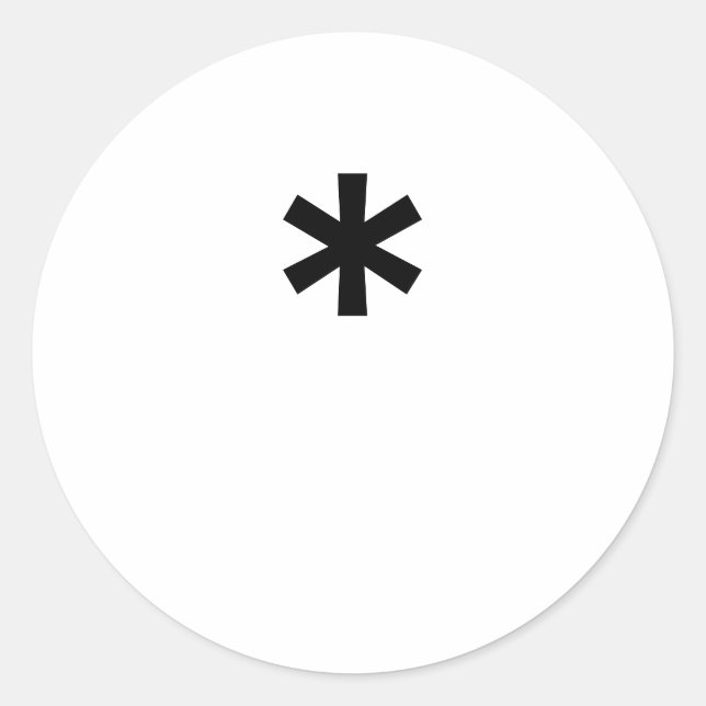 * RUNDER AUFKLEBER (Vorderseite)