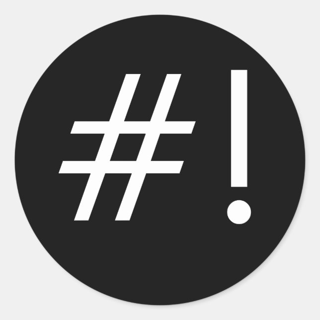 #! RUNDER AUFKLEBER (Vorderseite)