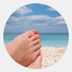 Runder Aufkleber der Sommerferien