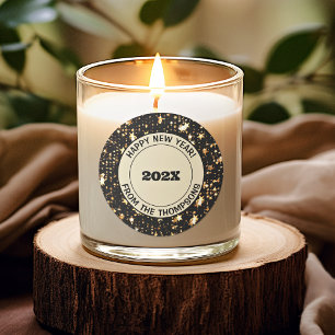 Runder Aufkleber   Feierliches 3-Zoll-Happy New Ye