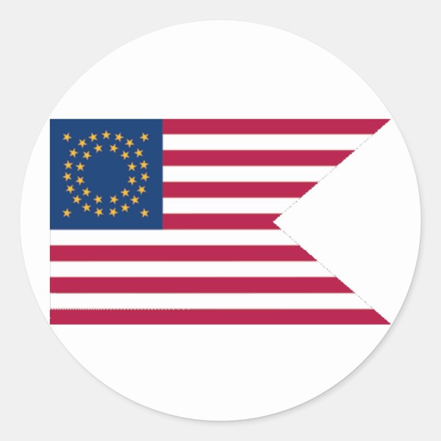 Runder Aufkleber Gewerkschafts-KavallerieGuidon (Vorderseite)