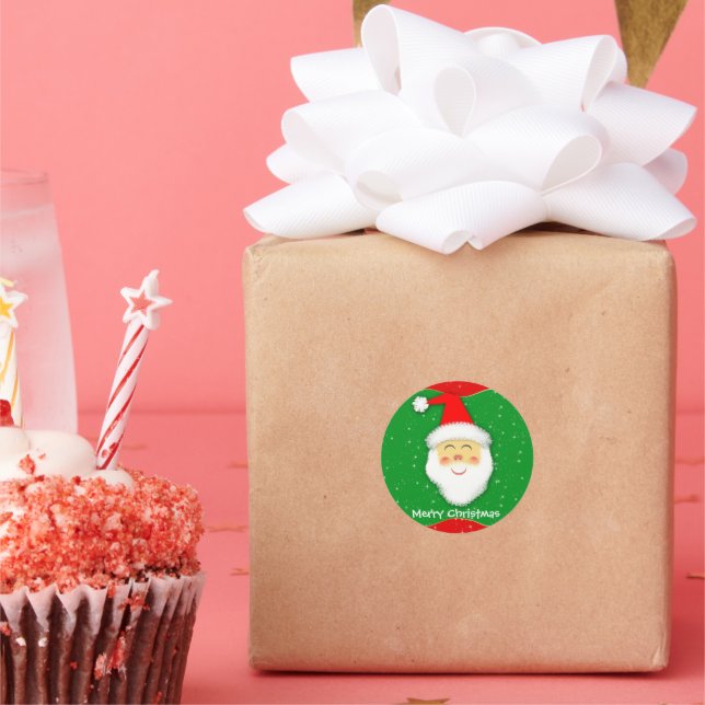 Runder Aufkleber - Heilig Claus (Party)