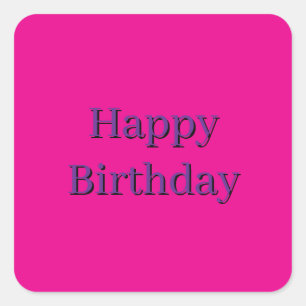 Runder Aufkleber in Rosa - Alles Gute zum Geburtst