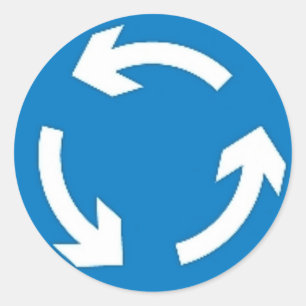 Runder Aufkleber mit Karussellzeichen