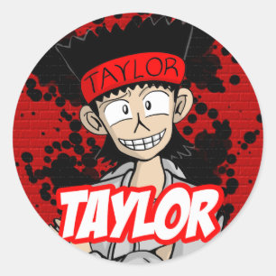 Runder Aufkleber Taylor
