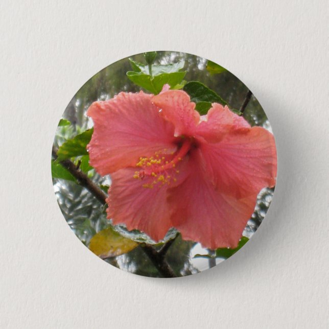 Runder Button der hawaiianischen Blume (Vorderseite)