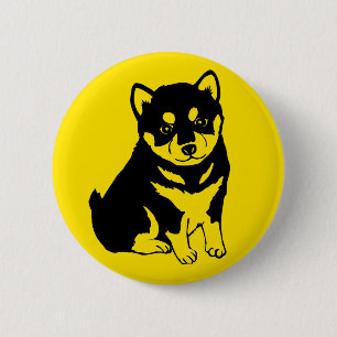 Runder Button "Shiba Inu Chinese Dog Year 2018"