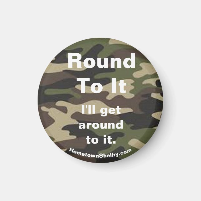 Runder Camouflage-Magnet Magnet (Vorne)